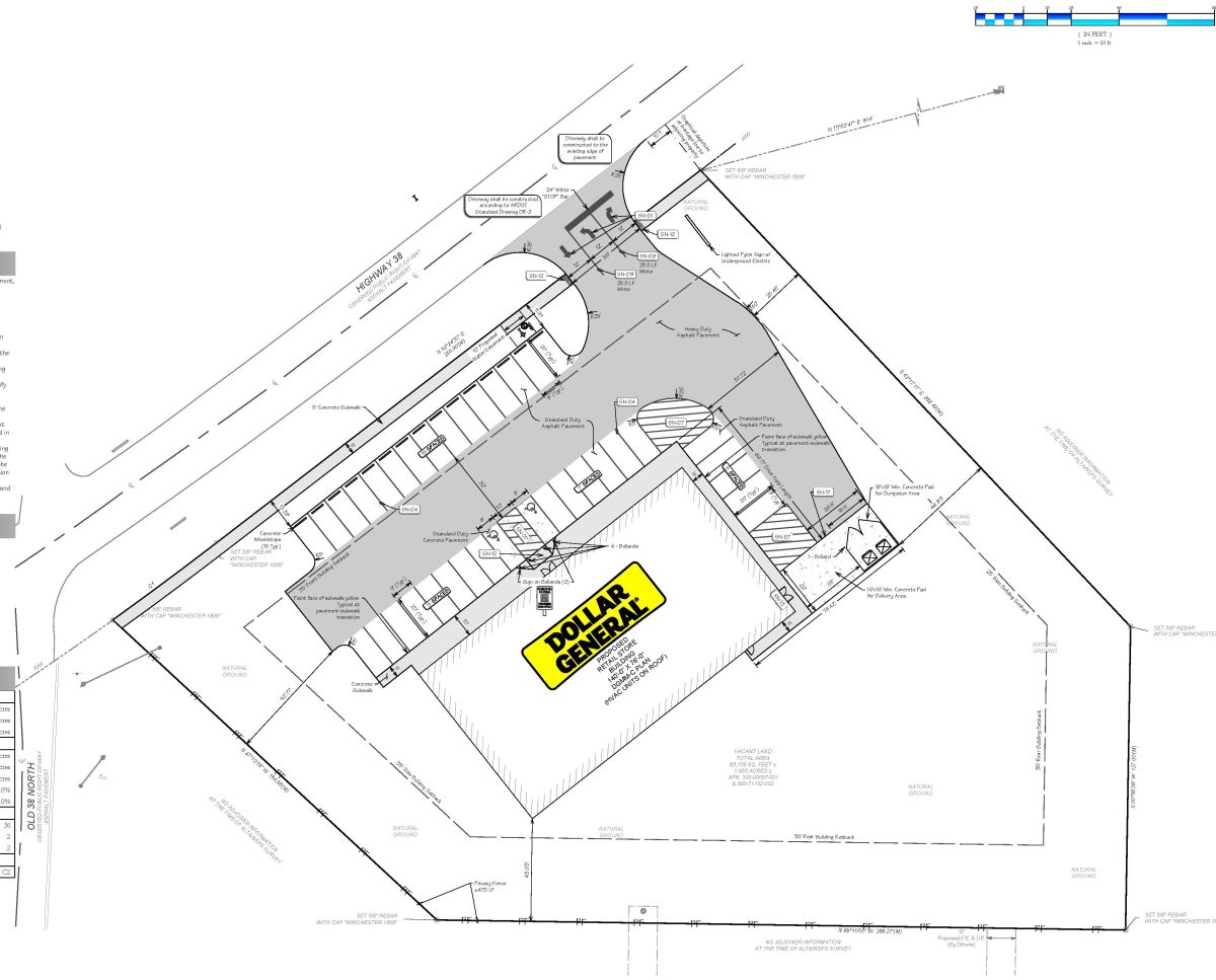 Site Plan of Proposed Dollar General Market