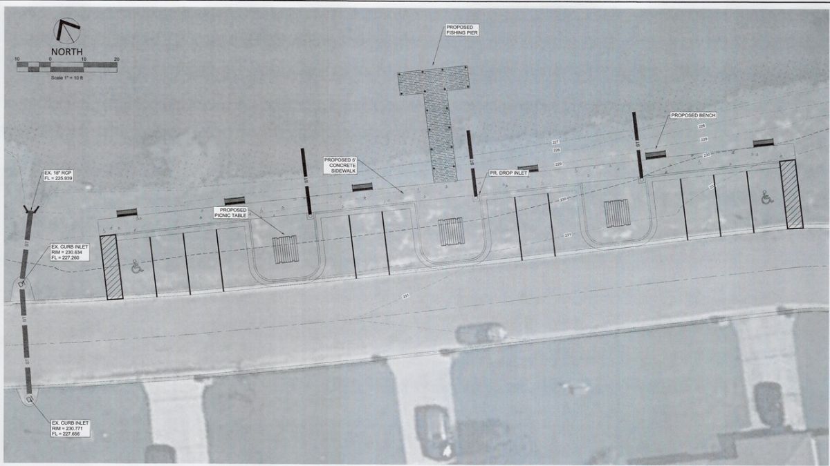 Drawing of proposed Willow Lake Parking Area